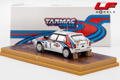 modellino lancia delta safari rally tarmac 1:64 T64-049-92SAF01 vista posteriore