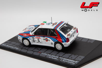 modellino lancia delta hf integrale rally sanremo edicola 1:43 vista posteriore