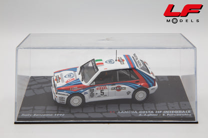 modellino lancia delta hf integrale rally sanremo edicola 1:43 vista teca