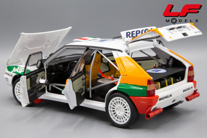 modellino lancia delta rally montecarlo kyosho 1:18 posteriore