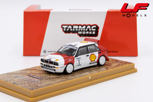 modellino lancia delta hf integrale rallye mogurt-salgo 1993 tarmac 1:64 T64-049-93MSR01 vista frontale