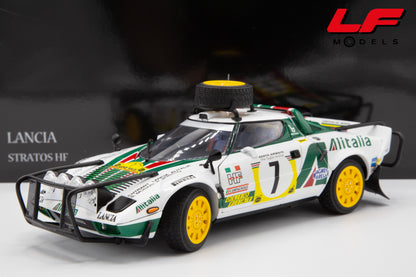modellino lancia stratos rally 1:18 frontale