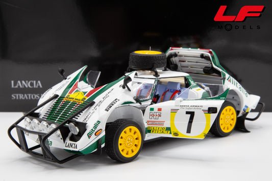 modellino lancia stratos rally 1:18 frontale