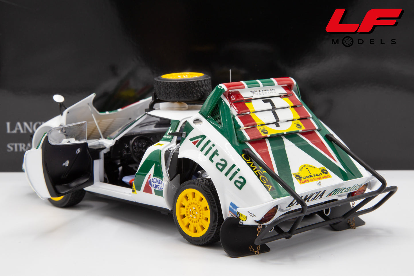 modellino lancia stratos rally 1:18 posteriore