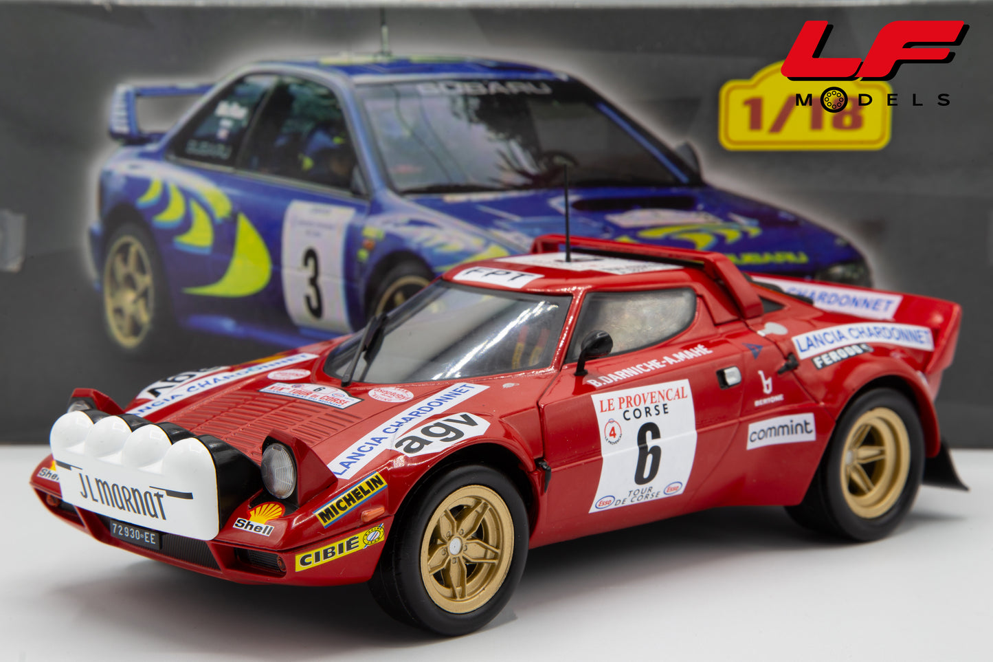 modellino lancia stratos rally tdc altaya 1:18 frontale