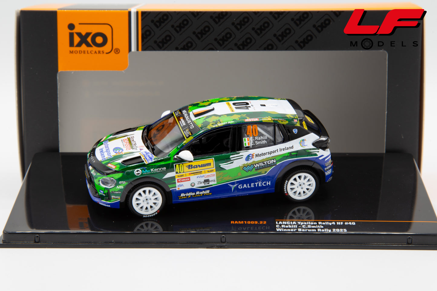 modellino lancia ypsilon rally barum ixo 1:43 RAM1009.22 vista laterale