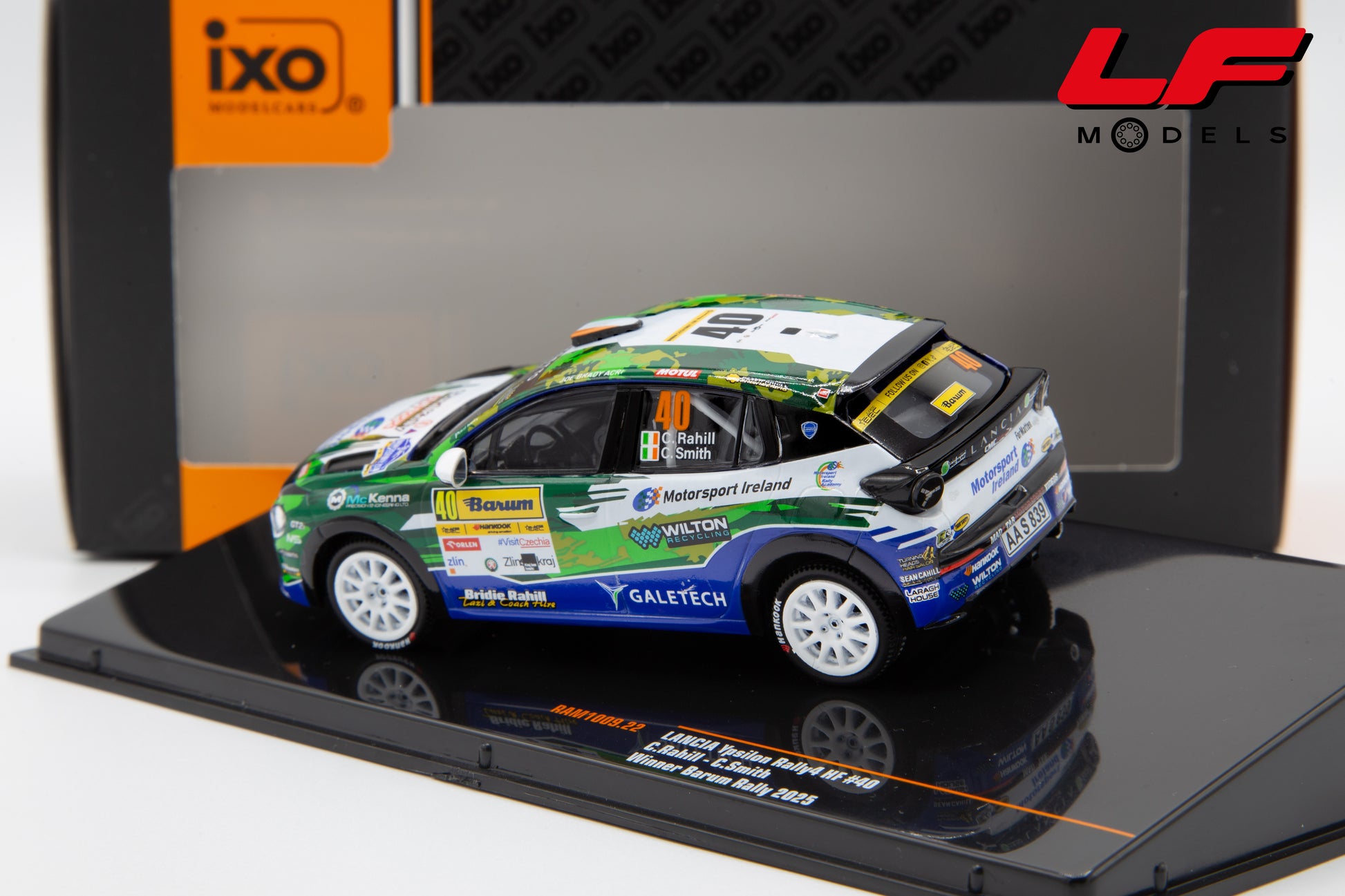 modellino lancia ypsilon rally barum ixo 1:43 RAM1009.22 vista posteriore