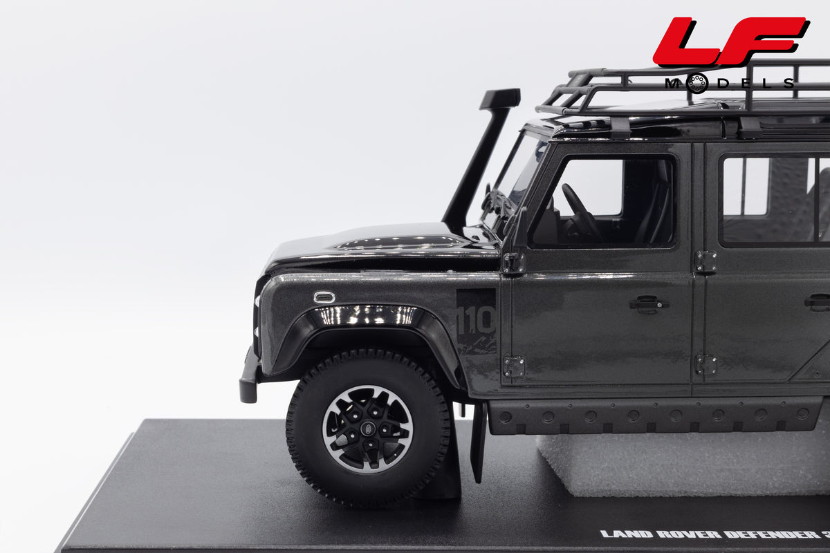 modellino land rover defender 110 sw adventure edition corris grey gt spirit 1:18 GT968 vista cerchio