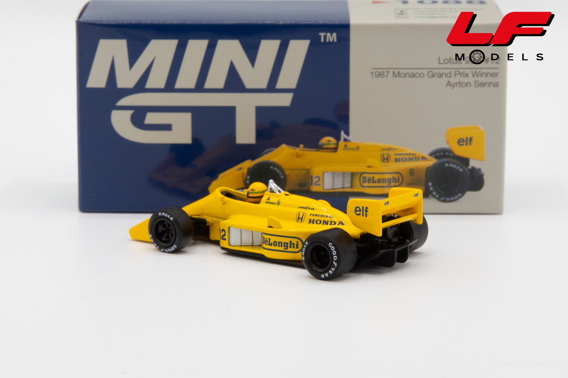 modellino lotus 99t senna mini gt 1:64 MGT01088-L vista posteriore