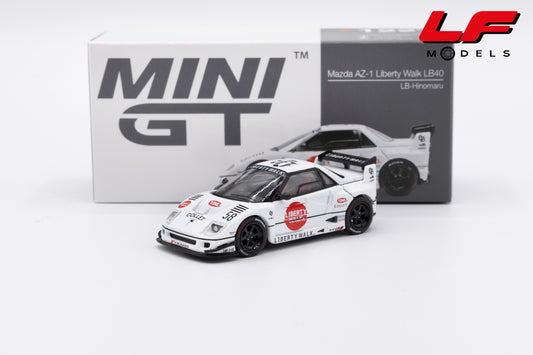 modellino mazda az-1 lbwk mini gt 1:64 MGT01227-R vista frontale