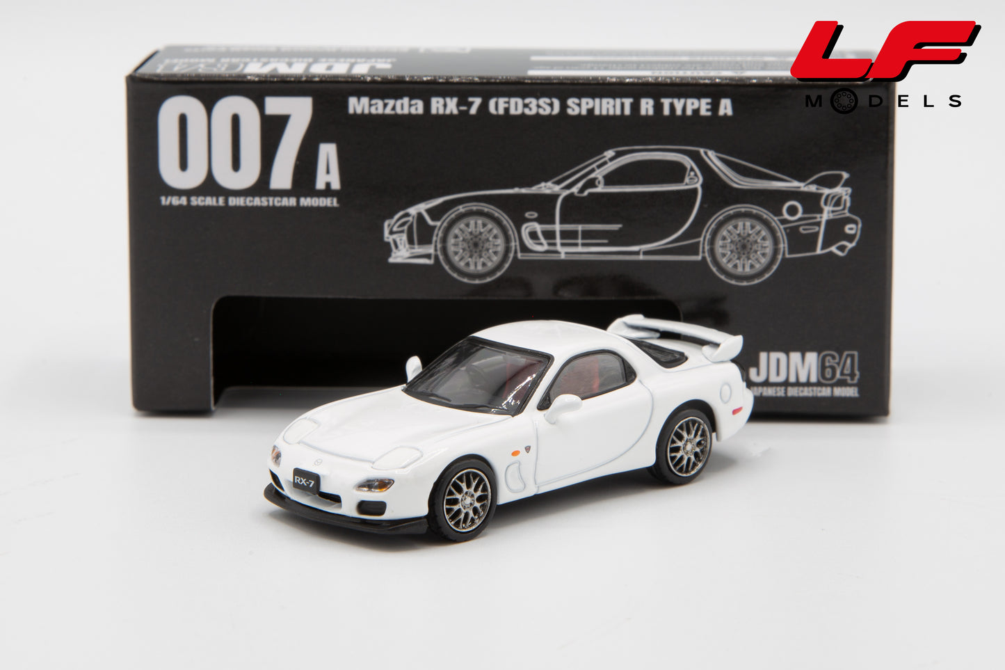 modellino mazda rx-7 hobby japan 1:64 HJDM007A-13 vista frontale