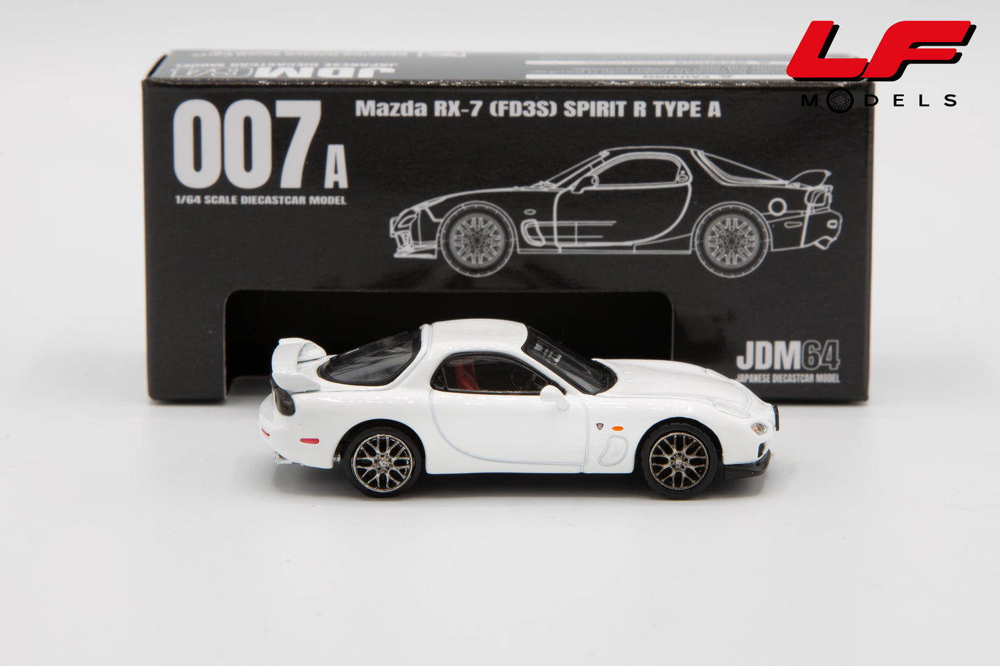 modellino mazda rx-7 hobby japan 1:64 HJDM007A-13 vista laterale