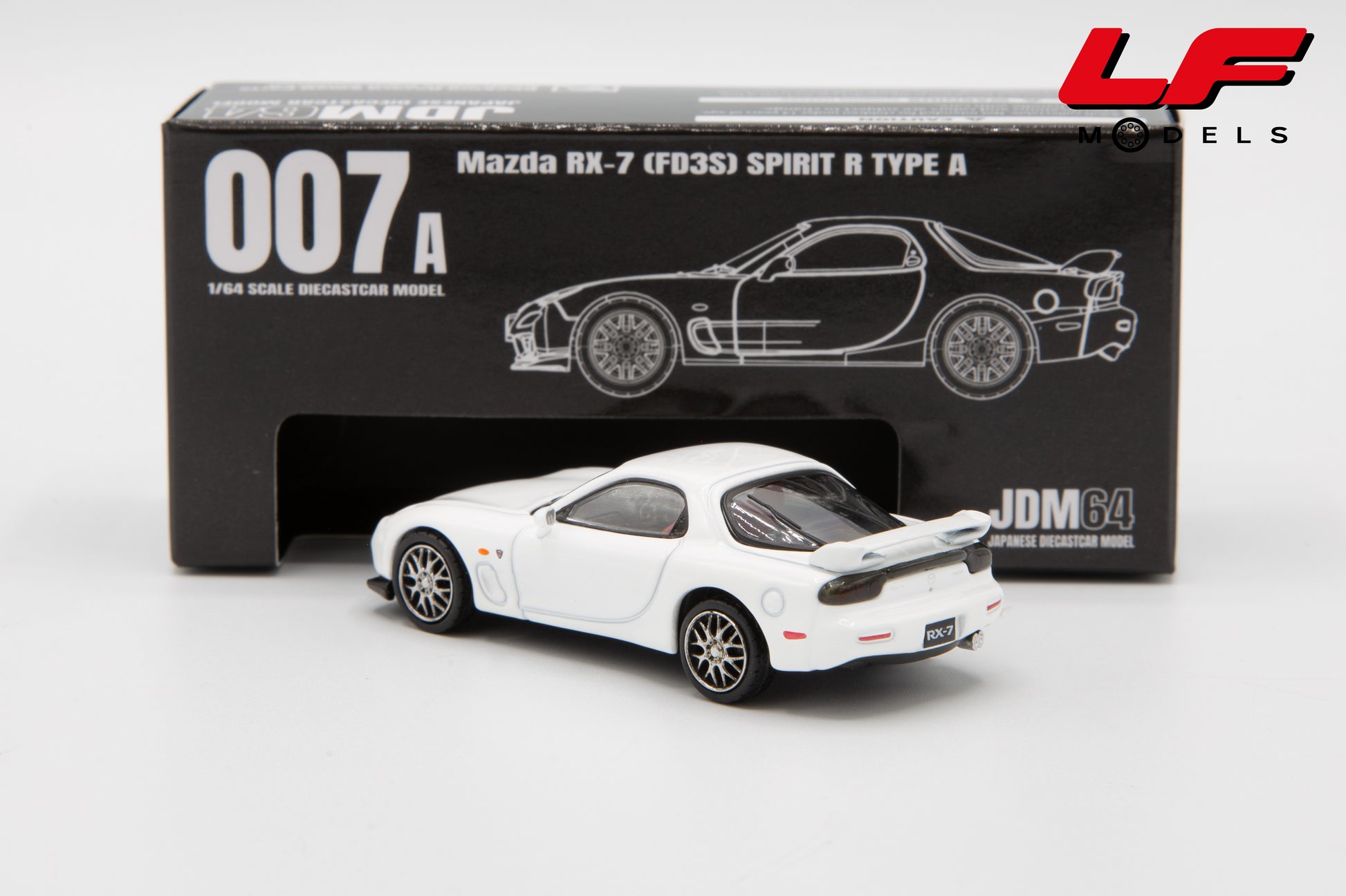 modellino mazda rx-7 hobby japan 1:64 HJDM007A-13 vista posteriore