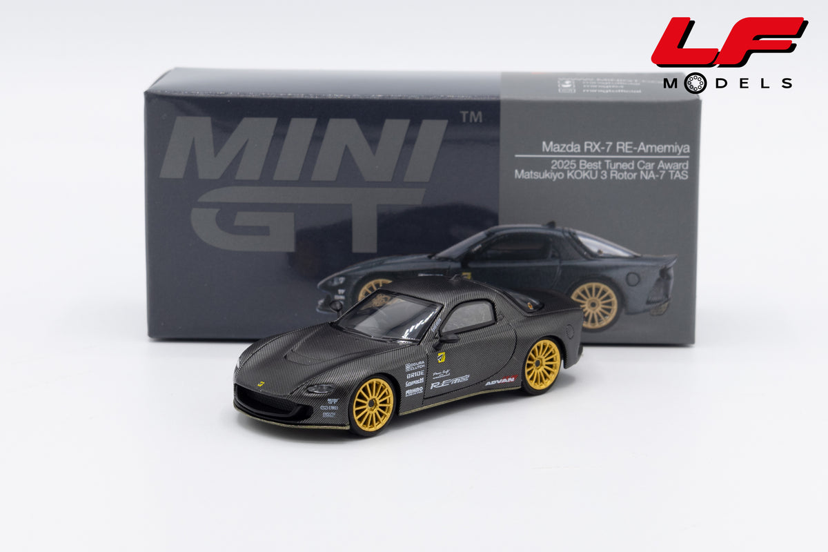 modellino mazda rx7 best tuned cars 2025 mini gt 1:64 MGT01205-R vista frontale