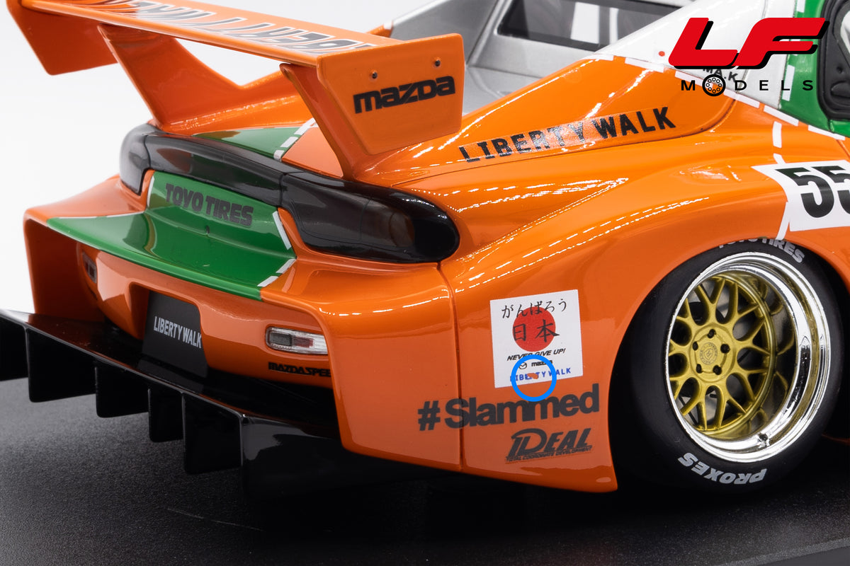 modellino mazda rx7 livrea 787b gt spirit 1:18 GT568 vista difetto