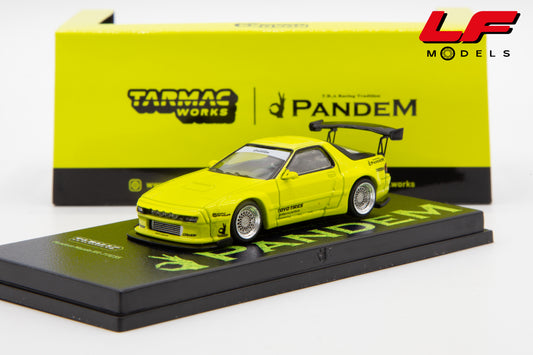 modellino mazda rx-7 pandem tarmac 1:64 T64R-066-YL vista frontale