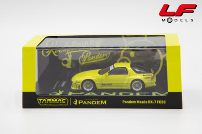 modellino mazda rx-7 pandem tarmac 1:64 T64R-066-YL vista teca