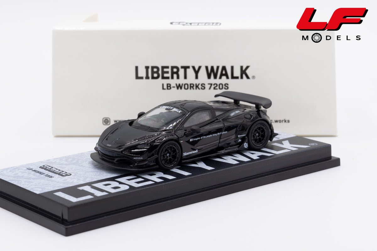 modellino mclaren 720s lbwk tarmac 1:64 T64-106-BK vista frontale