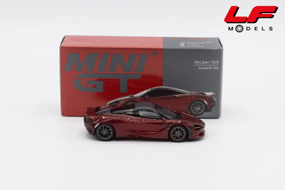 modellino mclaren 750s amaranth red mini gt 1:64 MGT00775-L vista laterale
