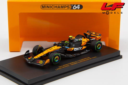 modellino mclaren f1 mcl39 norris minichamps 1:64 frontale
