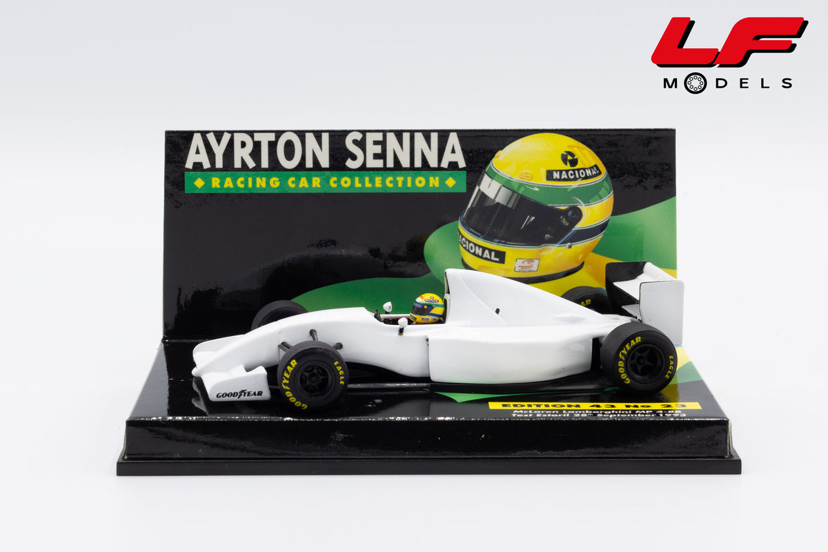 modellino mclaren lamborghini mp4-8b test estoril ayrton senna minichamps 1:43 vista laterale