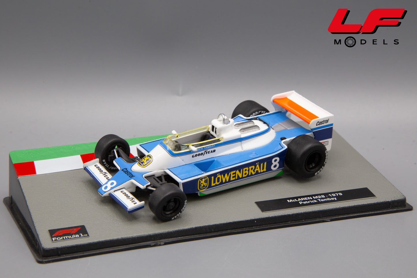 modellino mclaren m28 edicola 1:43 frontale