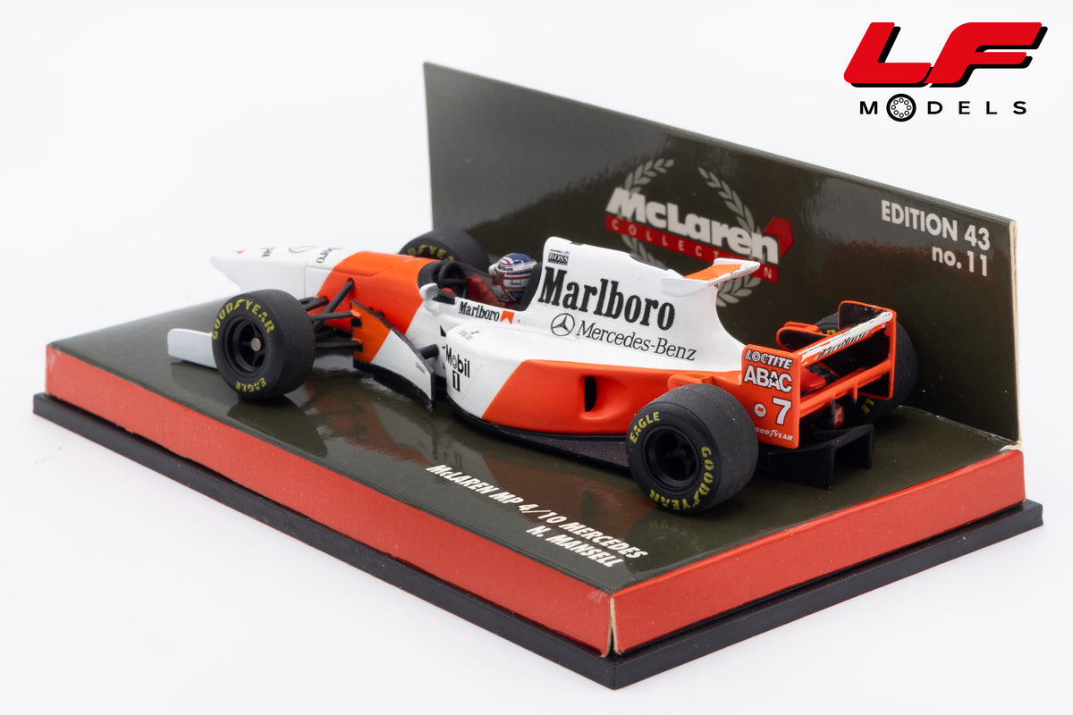 modellino mclaren mp4/10 mansell minichamps 1:43 vista posteriore