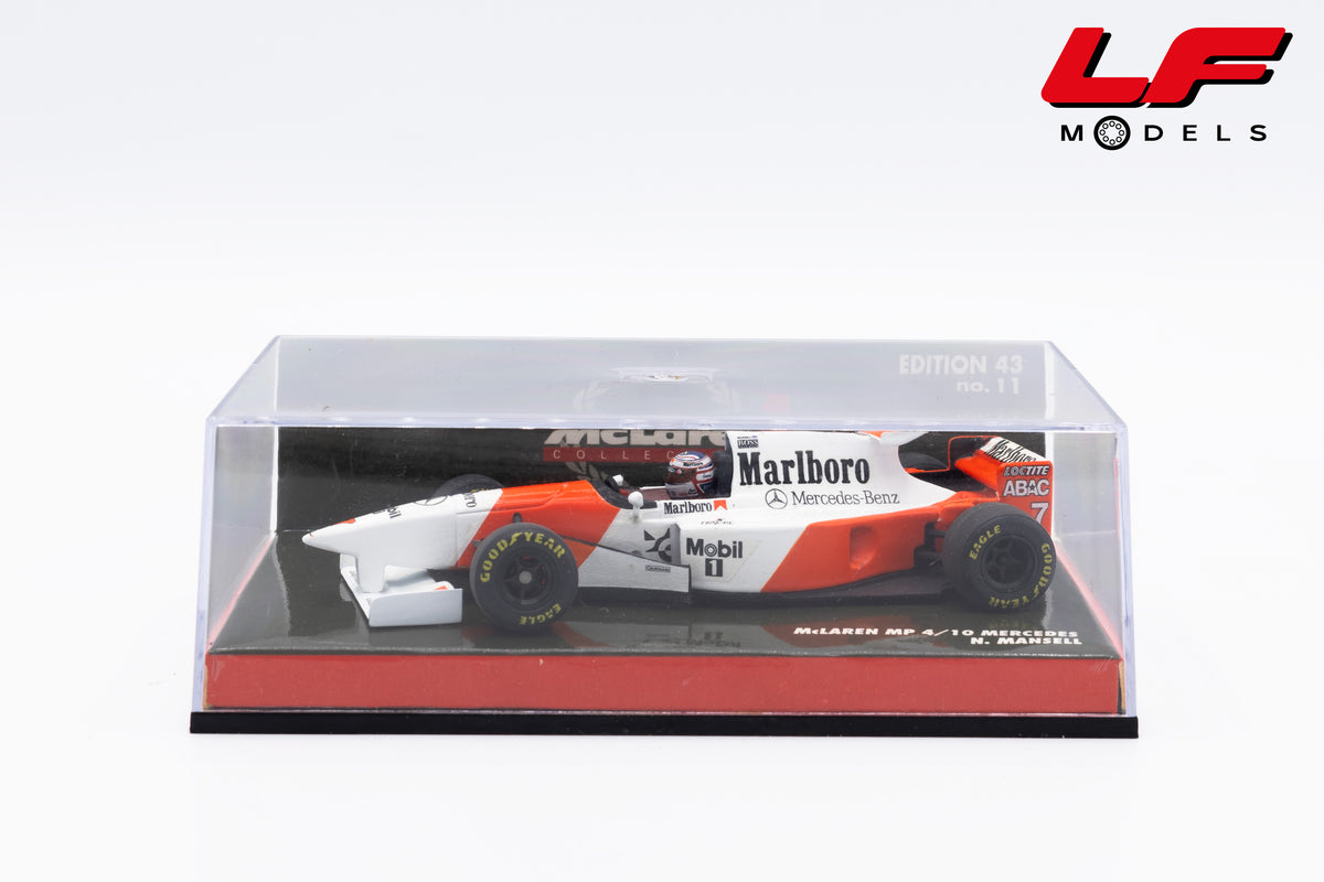 modellino mclaren mp4/10 mansell minichamps 1:43 vista teca