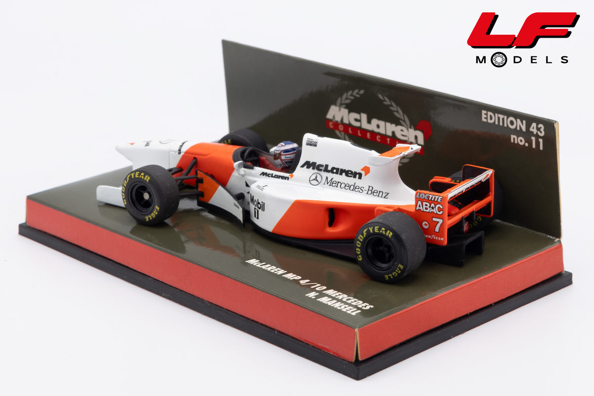 modellino mclaren mp4/10 mansell minichamps 1:43 vista posteriore