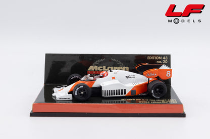 modellino mclaren mp4/2 world champion niki lauda minichamps 1:43 vista laterale