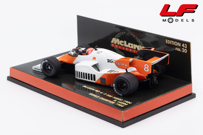 modellino mclaren mp4/2 world champion niki lauda minichamps 1:43 vista posteriore