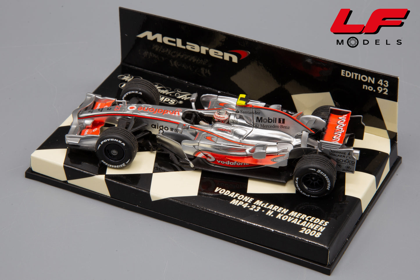 modellino mclaren mercedes mp4-23 kovalainen minichamps 1:43 posteriore