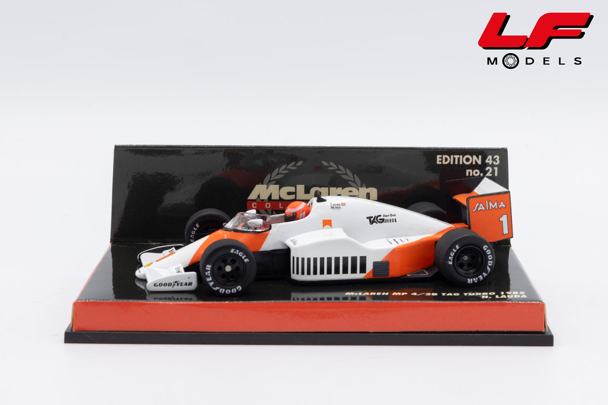 modellino mclaren mp4/2b lauda minichamps 1:43 vista laterale