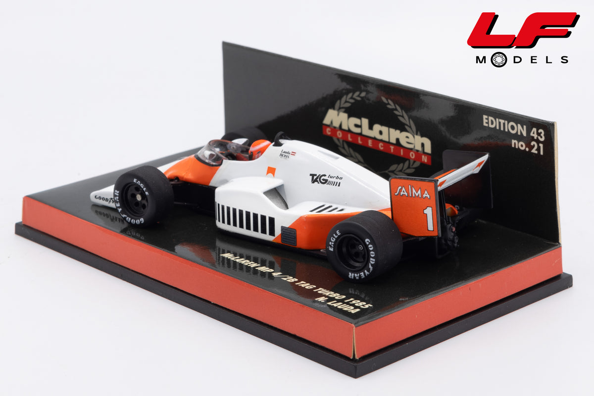 modellino mclaren mp4/2b lauda minichamps 1:43 vista posteriore