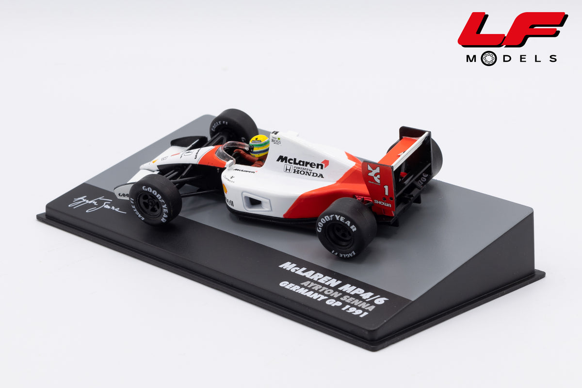 modellino mclaren MP4/6 germany gp ayrton senna edicola 1:43 F1BRACOL003-33066 vista posteriore