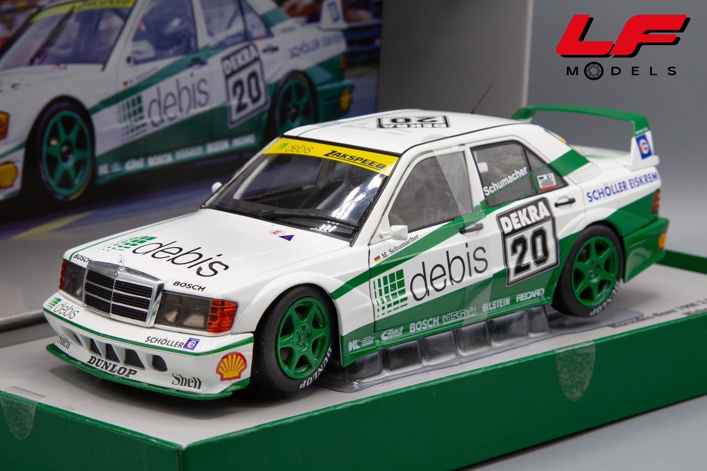 modellino mercedes 190e evo2 dtm schumacher werk83 1:18