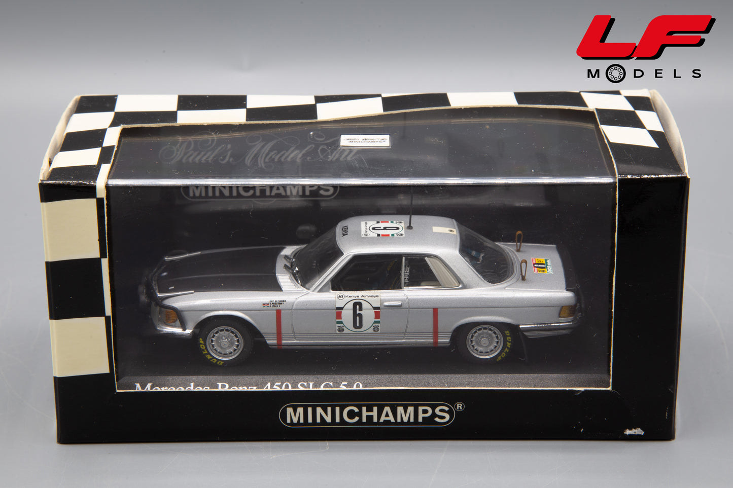 modellino mercedes 450 slc east african safari rally minichamps 1:43 scatola