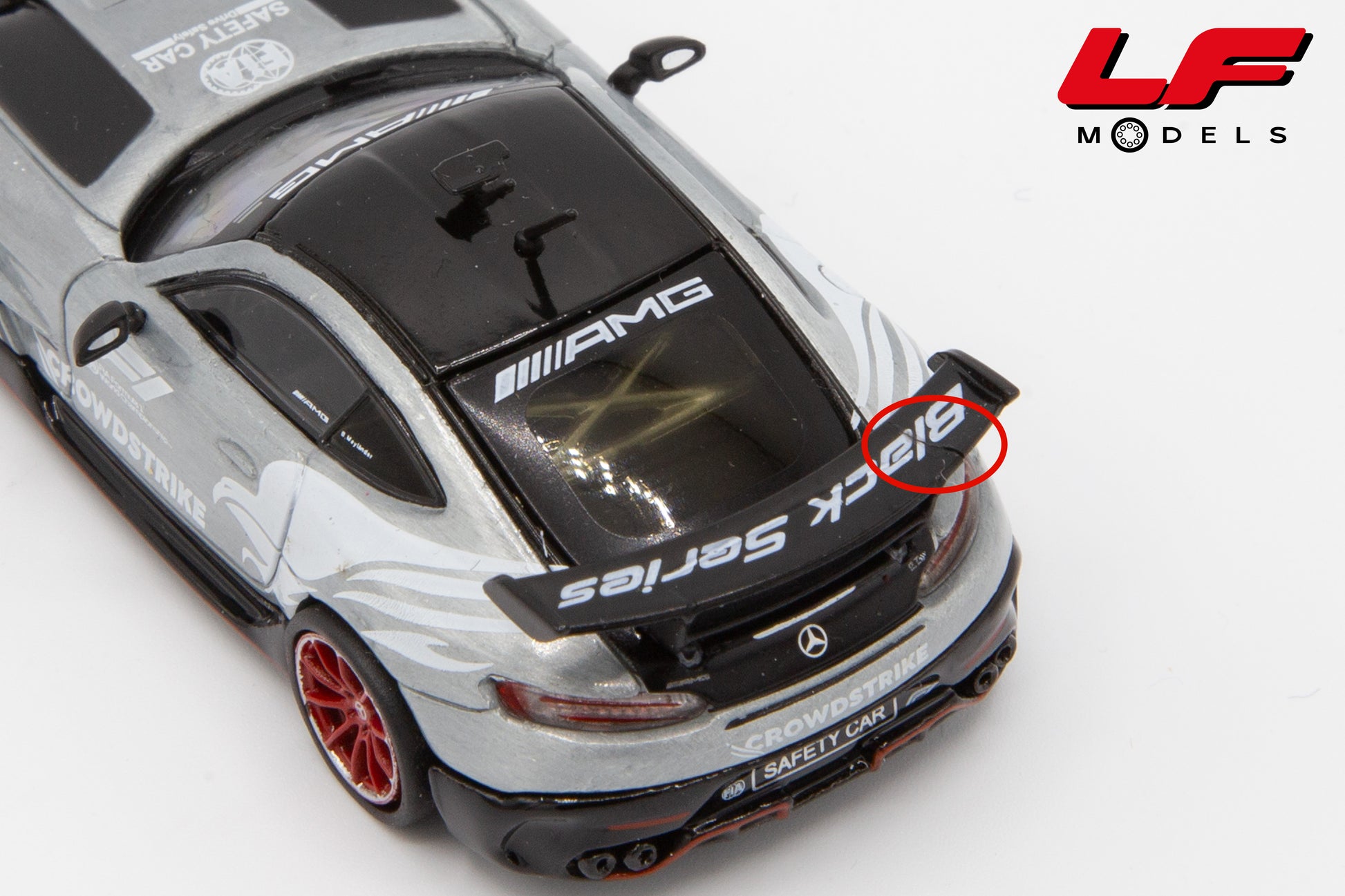 modellino mercedes amg gt f1 safety car 2024 tarmac 1:64 difetto