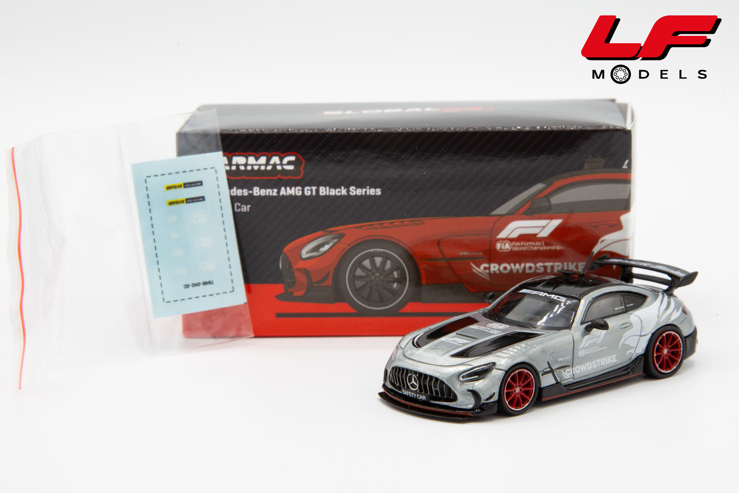 modellino mercedes amg gt f1 safety car 2024 tarmac 1:64 scatola