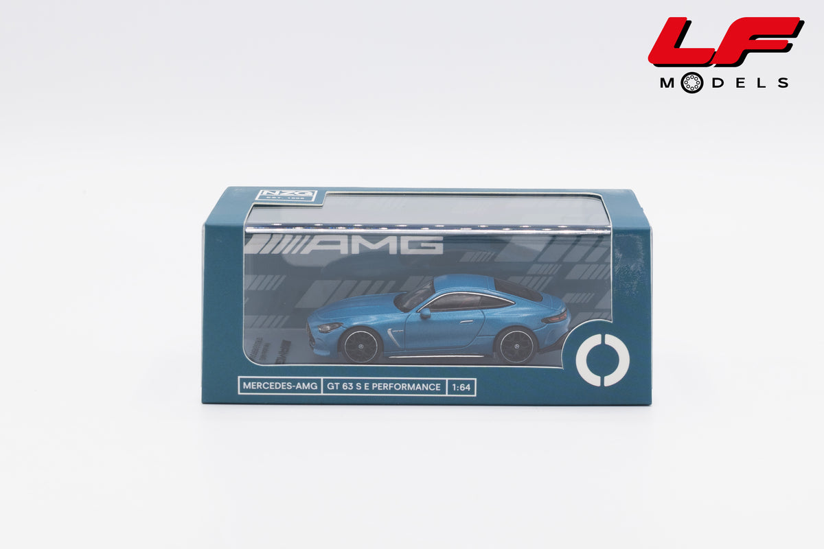 modellino mercedes amg gt63 s e performance hyper blue magno nzg 1:64 113100022 vista scatola