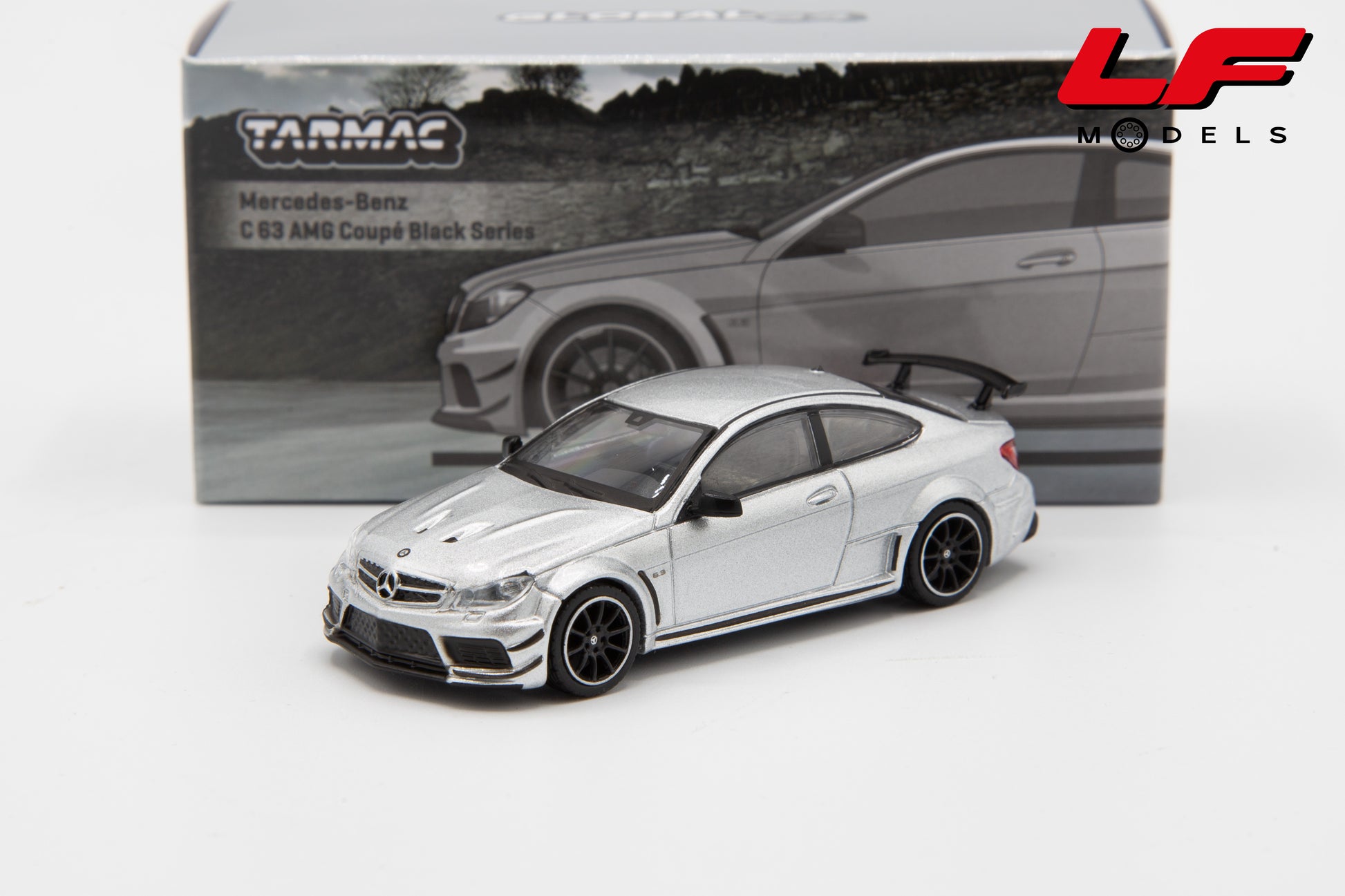 modellino mercedes c63 amg tarmac 1:64 T64G-009-SL vista frontale
