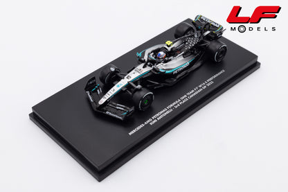 modellino mercedes f1 w16 kimi antonelli 3rd place canadian gp 2025 minichamps 1:64 640251012 vista frontale