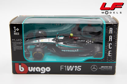 modellino mercedes f1 w15 burago 1:43 scatola