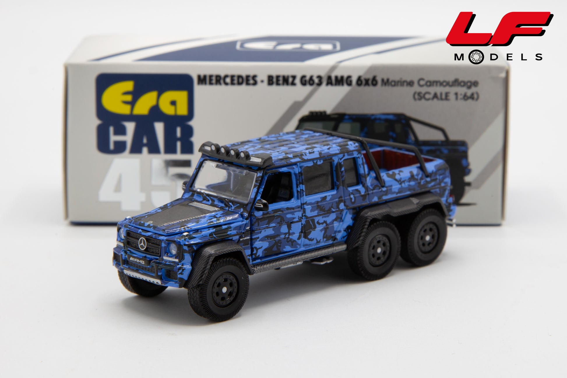 modellino mercedes g63 6x6 era car 1:64 frontale