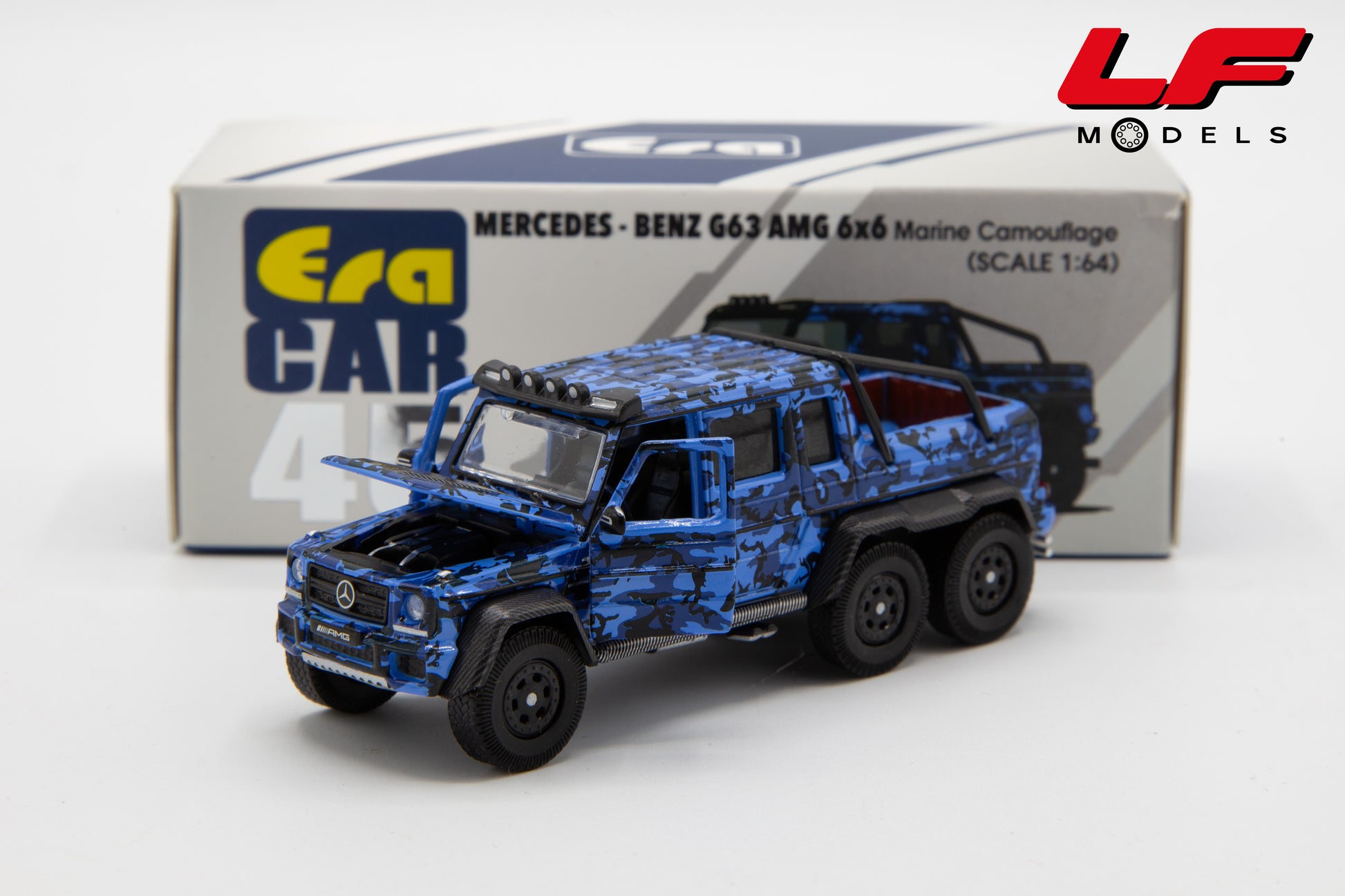 modellino mercedes g63 6x6 era car 1:64 frontale