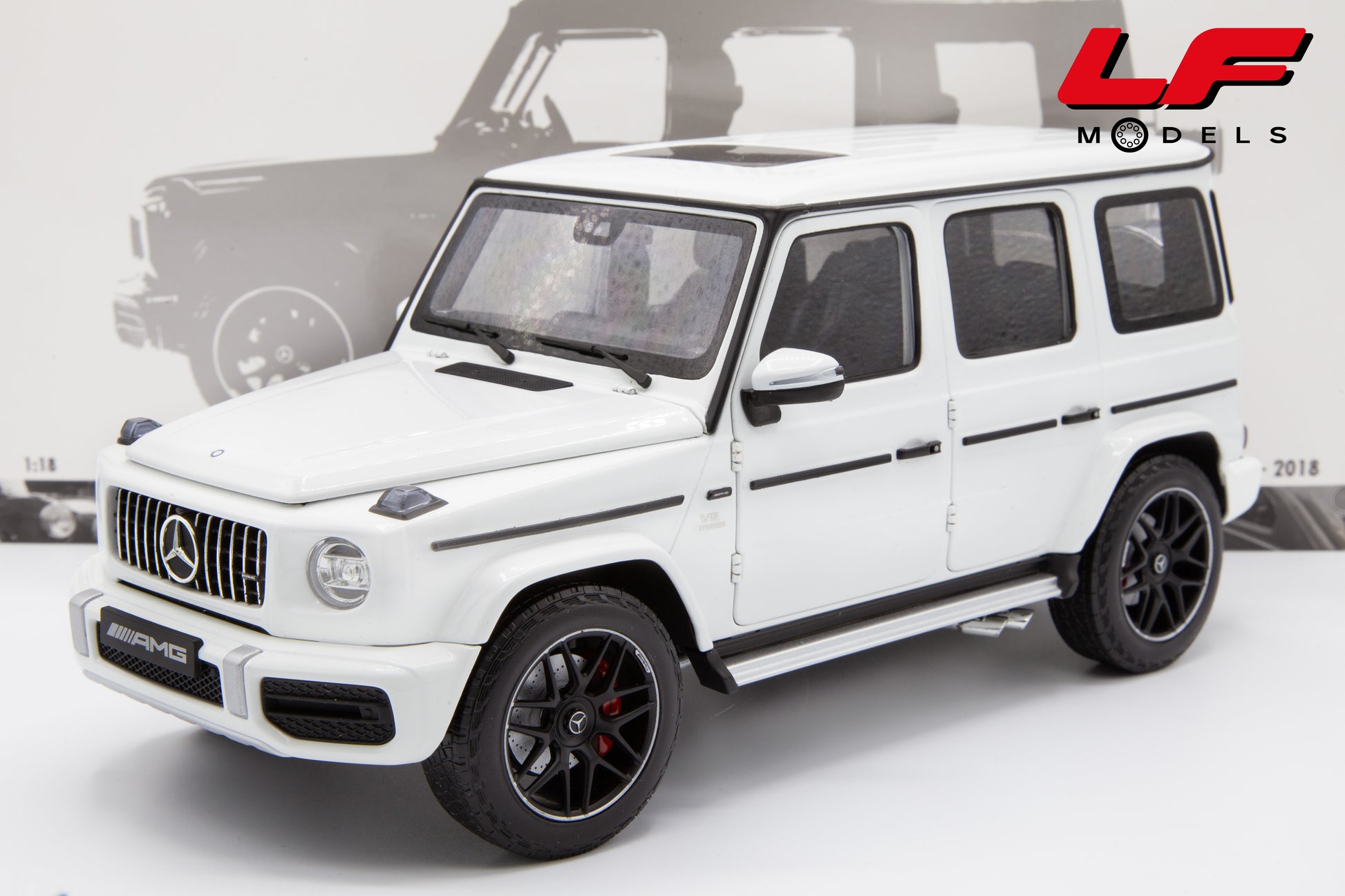 modellino mercedes g63 minichamps 1:18 frontale