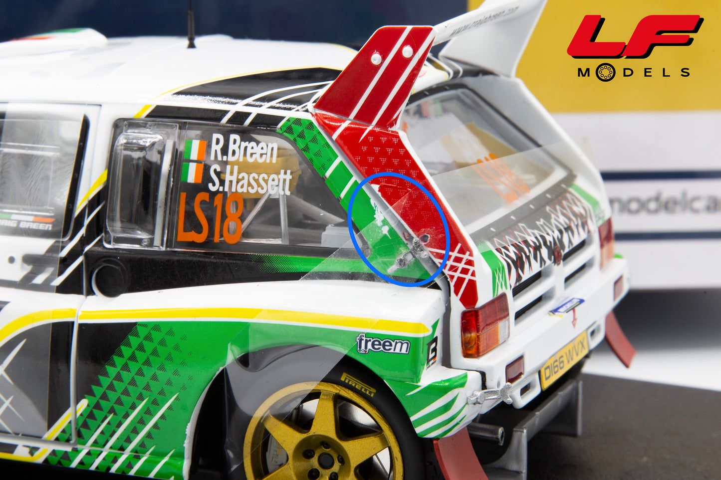modellino mg metro 6r4 rally sunstar 1:18 difetto