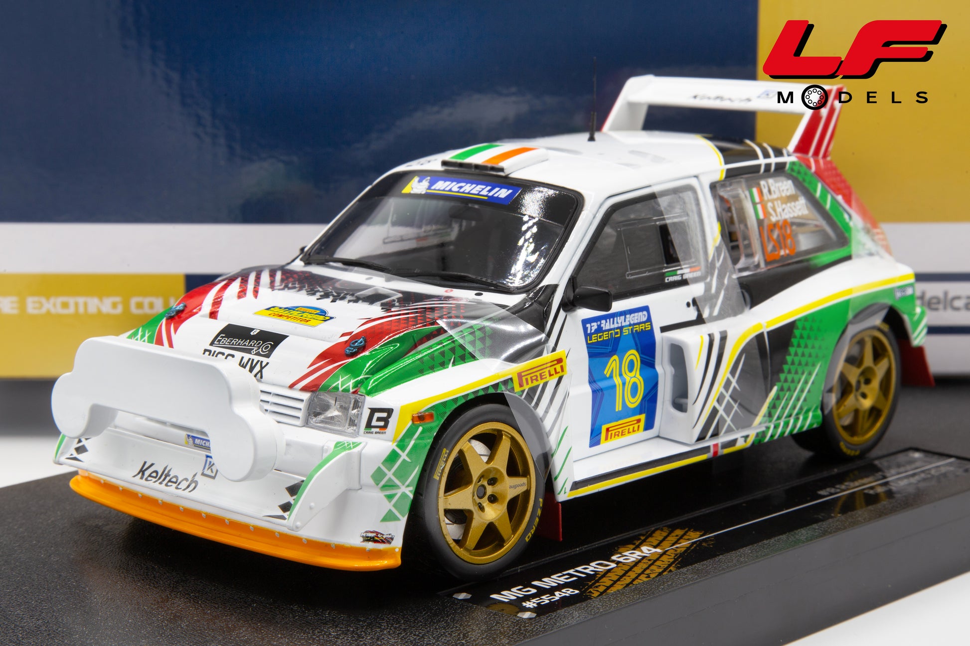modellino mg metro 6r4 rally sunstar 1:18 frontale