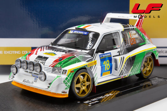modellino mg metro 6r4 rally sunstar 1:18 frontale