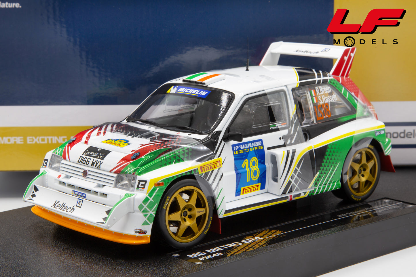 modellino mg metro 6r4 rally sunstar 1:18 frontale
